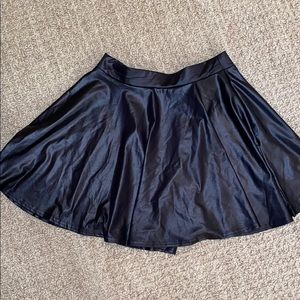 BOOHOO Leather skater skirt
